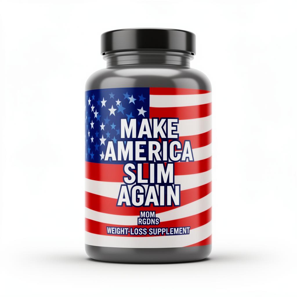 Make America Slim Again weight loss supplement bottle